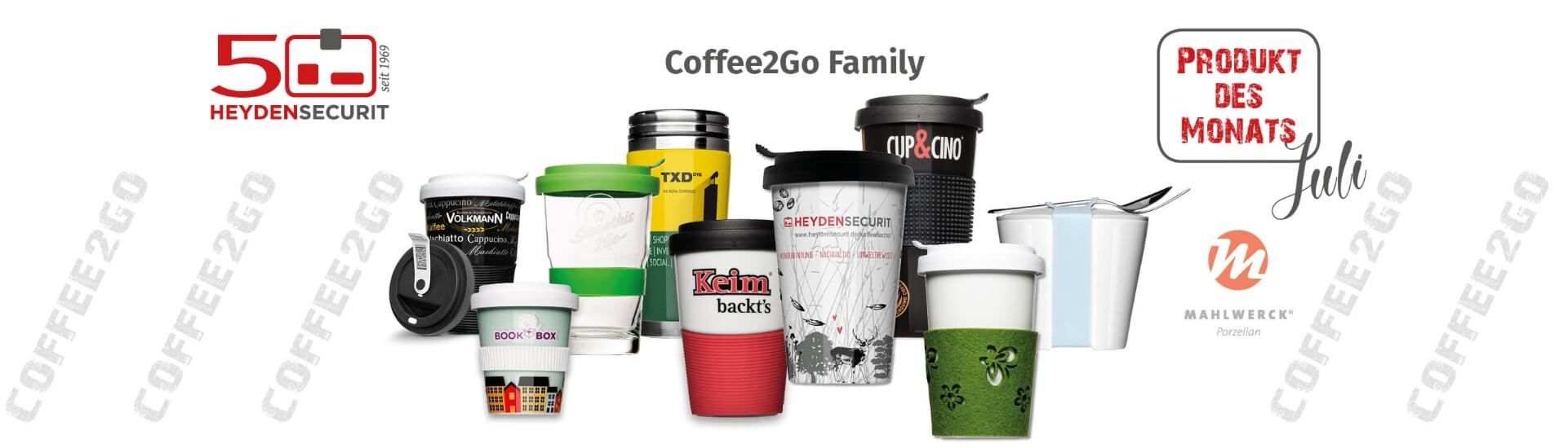 Unser Produkt des Monats Juli sind die umweltfreundlichen Coffee2Go-Becher aus Porzellan!