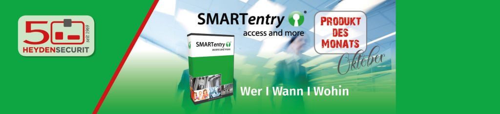 Unser Produkt des Monats ist die Zutrittssoftware SmartEntry.