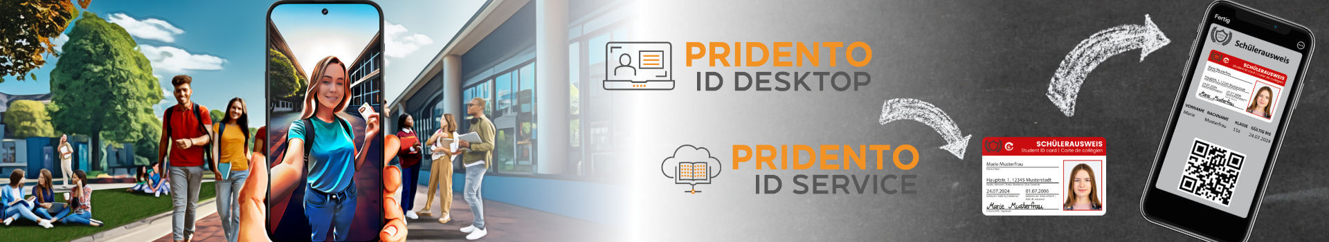 Pridento ID Schülerausweise Digital und Print