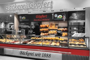 Bäckerei Göpfert Filiale Digital Signage Verkaufstheke