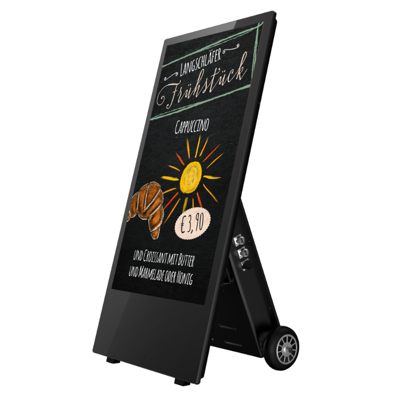 Digitaler Kundenstopper Bäckerei