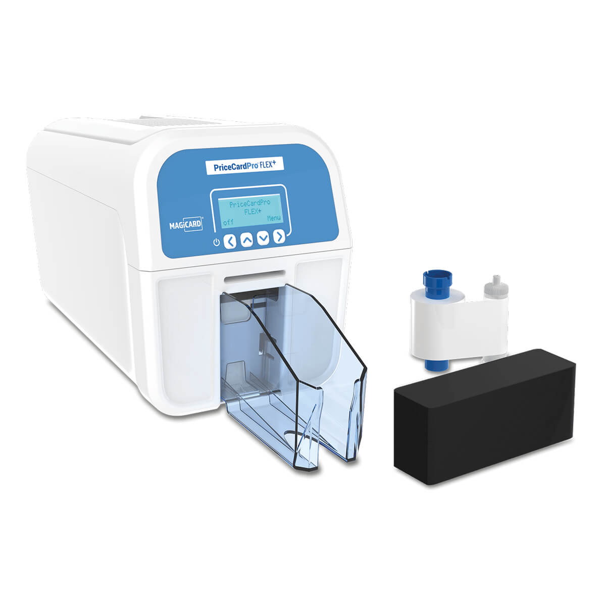 Magicard-Pricecardpro_Flex_plus_7 Magicard PriceCardPro FLEX+ Preisschilddrucker mit Farbband und Plastikkarten