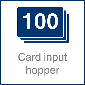 Magicard_100_card_hopper Magicard Icon Karteneingabefach Kapazität 100 Karten