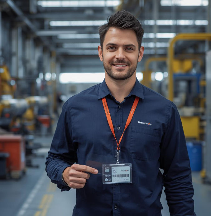 Mitarbeiterausweis Mitarbeiter im Industrieunternehmen