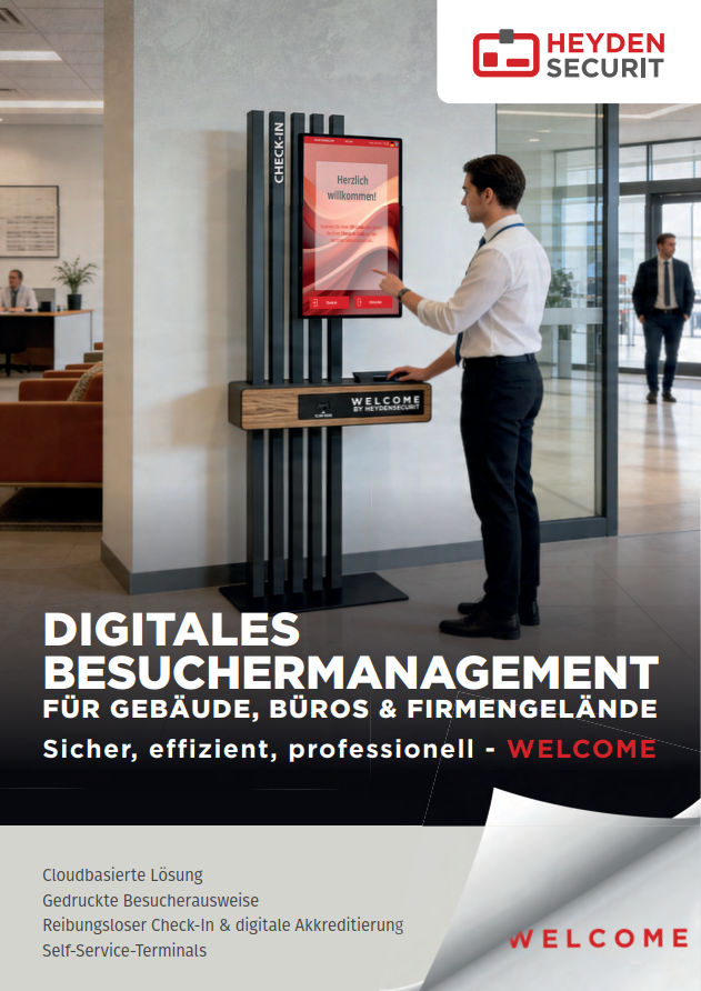 Deckblatt Broschüre Welcome Besuchermanagement