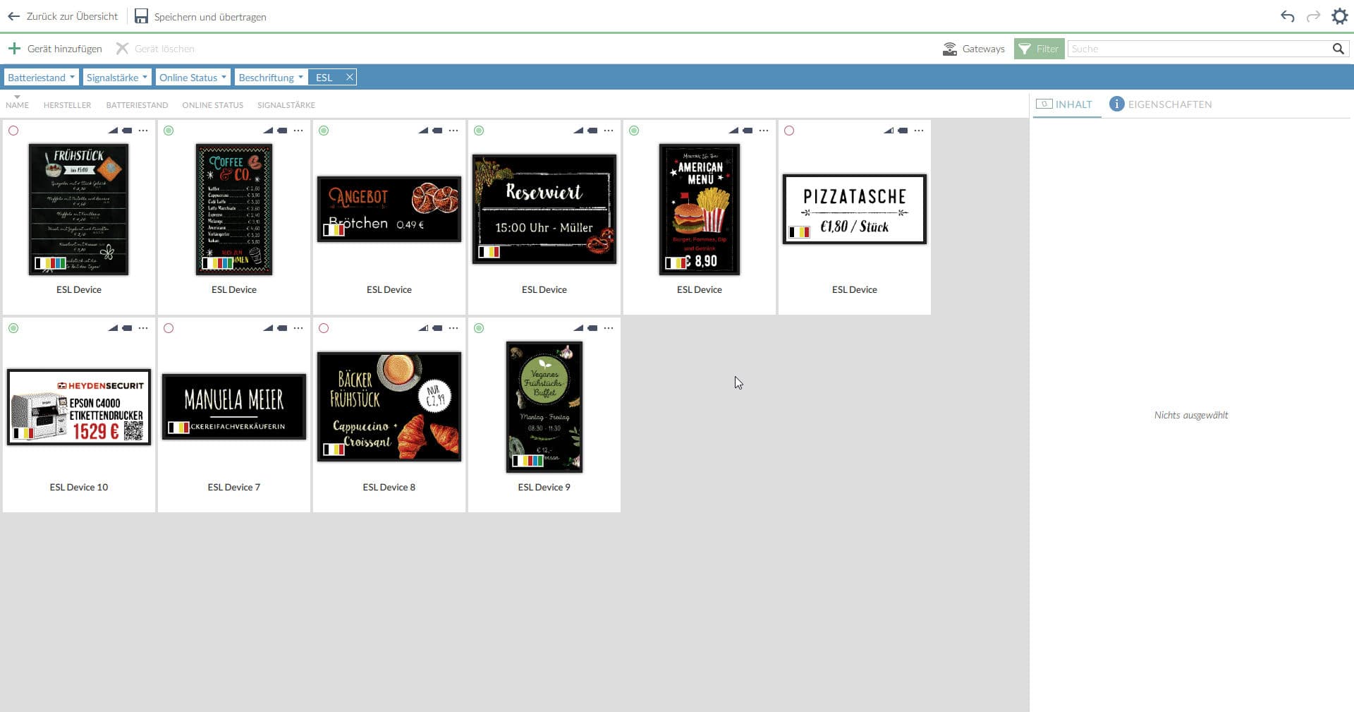 Digital Signage Software Wesual Create zur Gestaltung von elektronischen Preisschildern