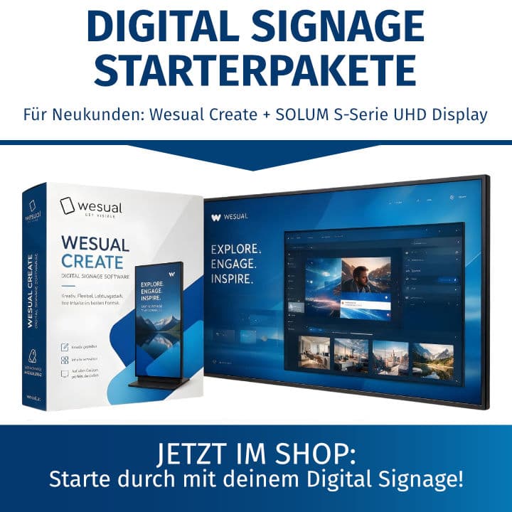 Digital Signage Starterpaket: Software und Display im Shop kaufen